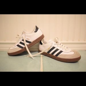 Kids/Boys/Girls Adidas Classic Sambas (White)